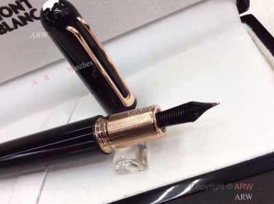Replica Mont Blanc Black&Rose Gold M Marc Newson Fountain Pen